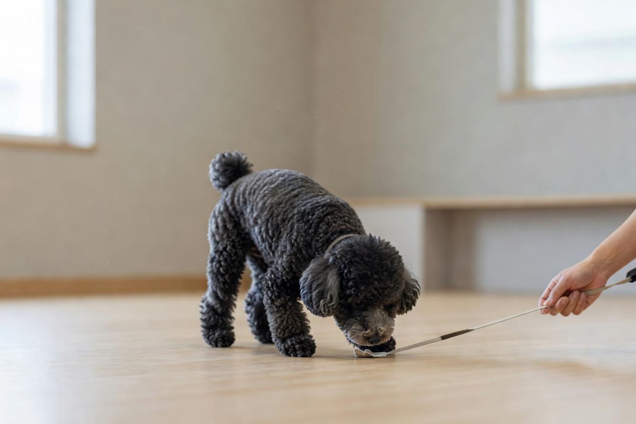 Pudel w noseworku: praca nosem dla bystrych psów